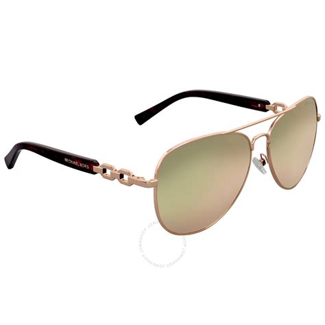 Michael Kors Fiji Rose Gold Mirror Sunglasses MK1003 1003R5 